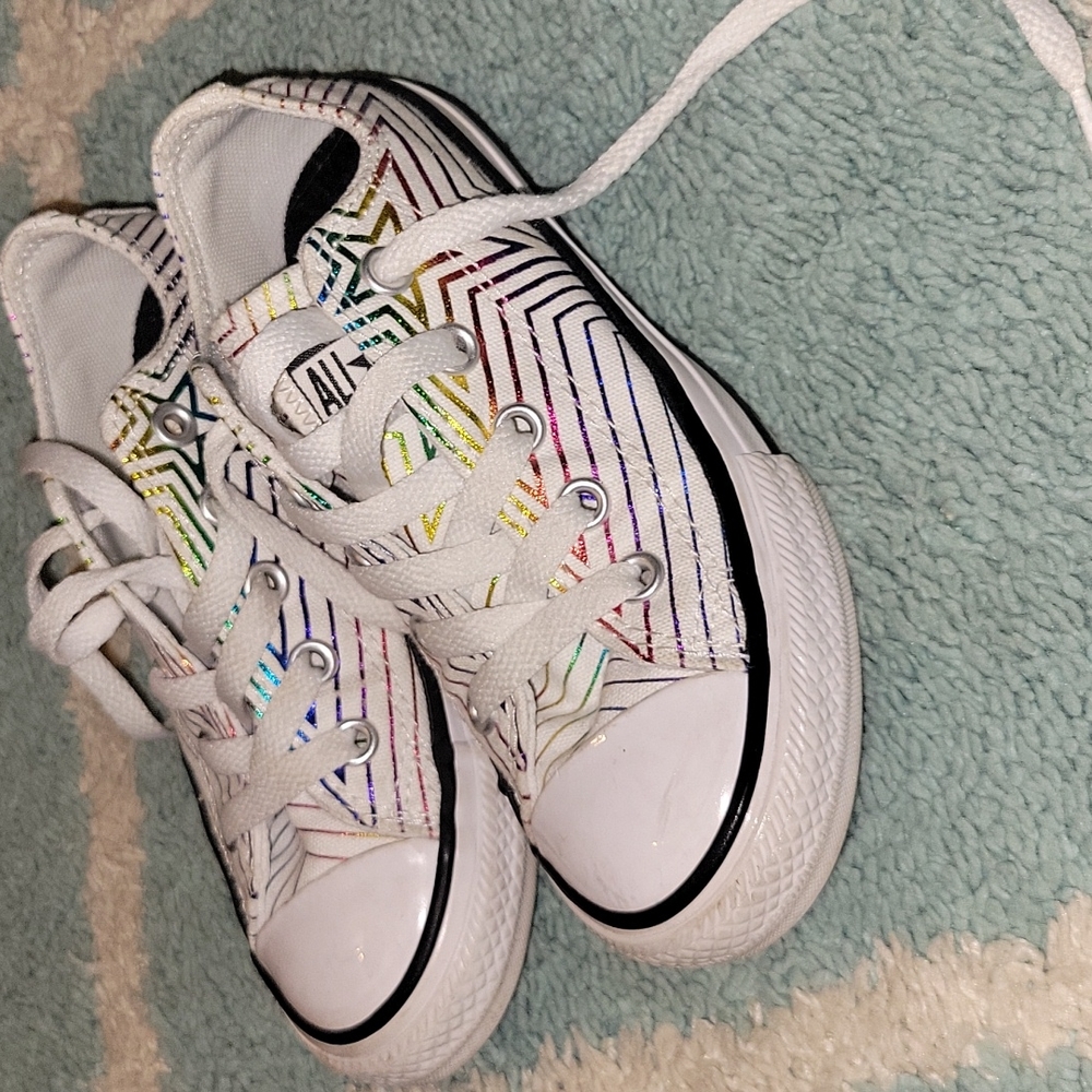 Girls glitter line Converse sz 11